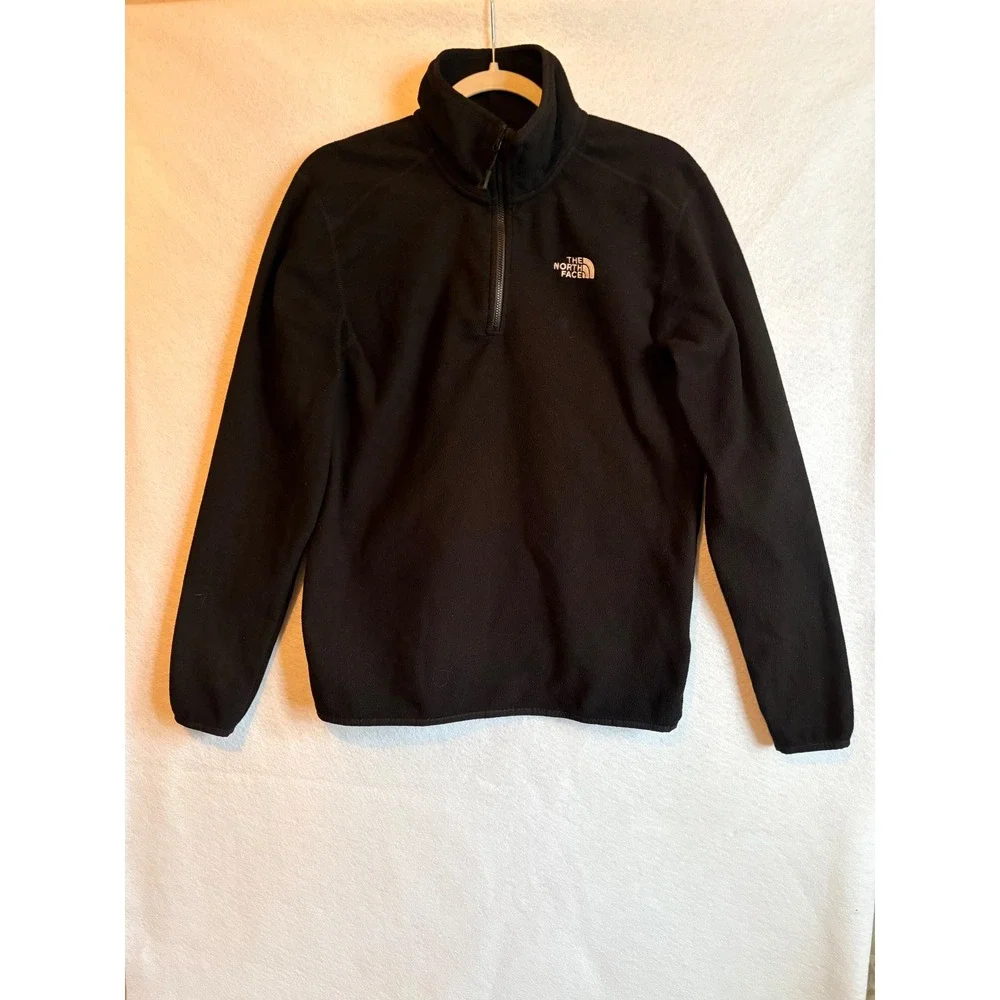 The North Face Mens Fleece‎ 1/4 Zip Pullover Black Size S